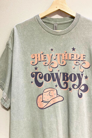 Hey There Cowboy Mineral Tee