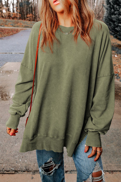 Khaki discount oversized sweatshirt