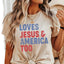 Loves Jesus & America Too Wholesale Tee