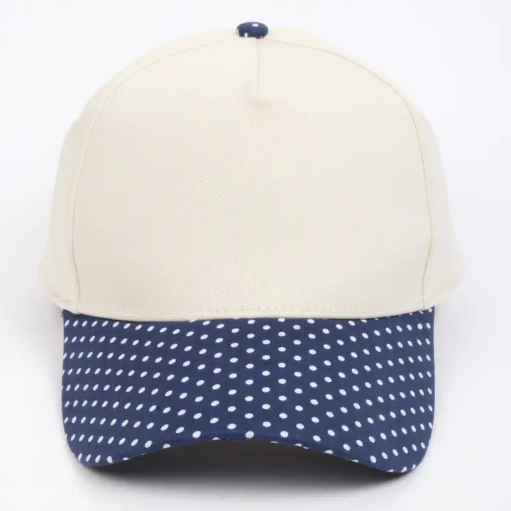 Polka Dot Hat Navy