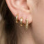 Mixed Gold Huggie and Ear Cuff Earring Set
