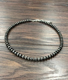 20" Long, 8mm Thin Navajo Pearl Necklace