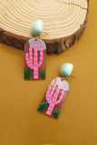Desert Design Acetate Drop Earrings
