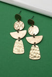 Hammered Geometric Drop Earrings