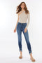 High Rise Frayed Ankle Skinny Jean