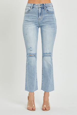 High Rise Vintage Washed STraight Leg Jean