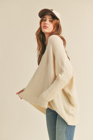 Oversized Lightweight V Sweater