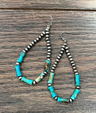Bambaoo Gemstone & Navajo Pearl, Drop Earrings
