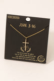 Gold Dipped Pave Cross Pendant Necklace