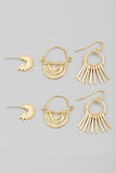 Mini Assorted Metallic Earrings Set