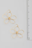 Wire Flower Cutout Drop Earrings