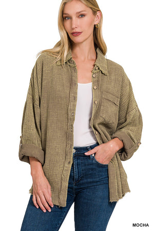Double Gauze Button Down Shirt