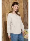 Buttoned Henley Top