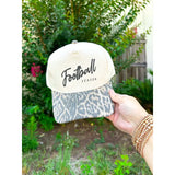 Football Season Washed Leopard Canvas Trucker