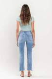 High Rise Raw Step Crop Flare Jeans