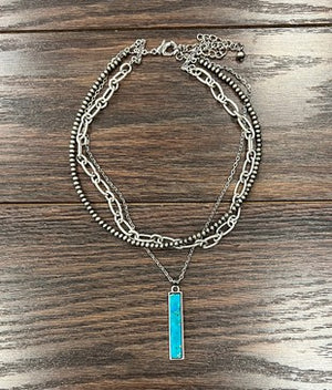 16" Long Gemstone Necklace