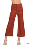 High Rise Cropped Rust Pants