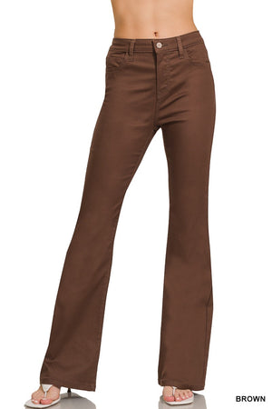 High Rise Brown Bootcut Jeans