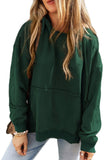 Quilted Sleeve Reverse Seam Hoodie Green