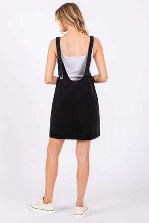 Black Denim High Roller Dress