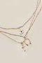 Trio Layer Horseshoe Hat Cross Charm Necklace