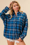 Navy Frayed Vintage Plaid Shirt