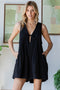 V-neck Sleeveless Denim Romper