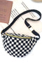 Checkered Wasit Crossbody Sling Bag