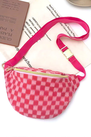 Checkered Wasit Crossbody Sling Bag