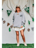 Game Day Football Lt Gray Sweatshirt