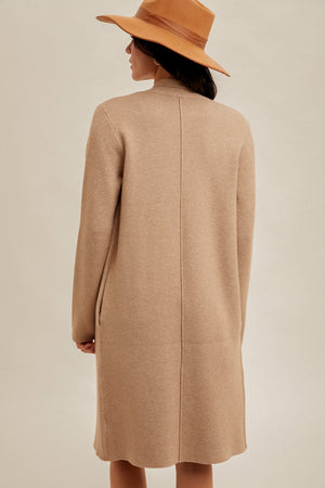 Drape Collar Longline Cardigan/Coat