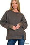 Acid Wash Fleece Sweatshirt