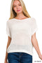 Knit Hollow Sweater White