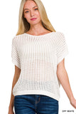Knit Hollow Sweater White