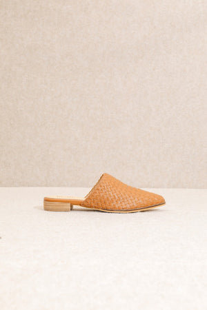 Woven Leather Slip on Flats