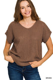 Center Seam Short Sleeve Top