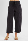 Crop Wide Barrel Cargo Pocket Pants
