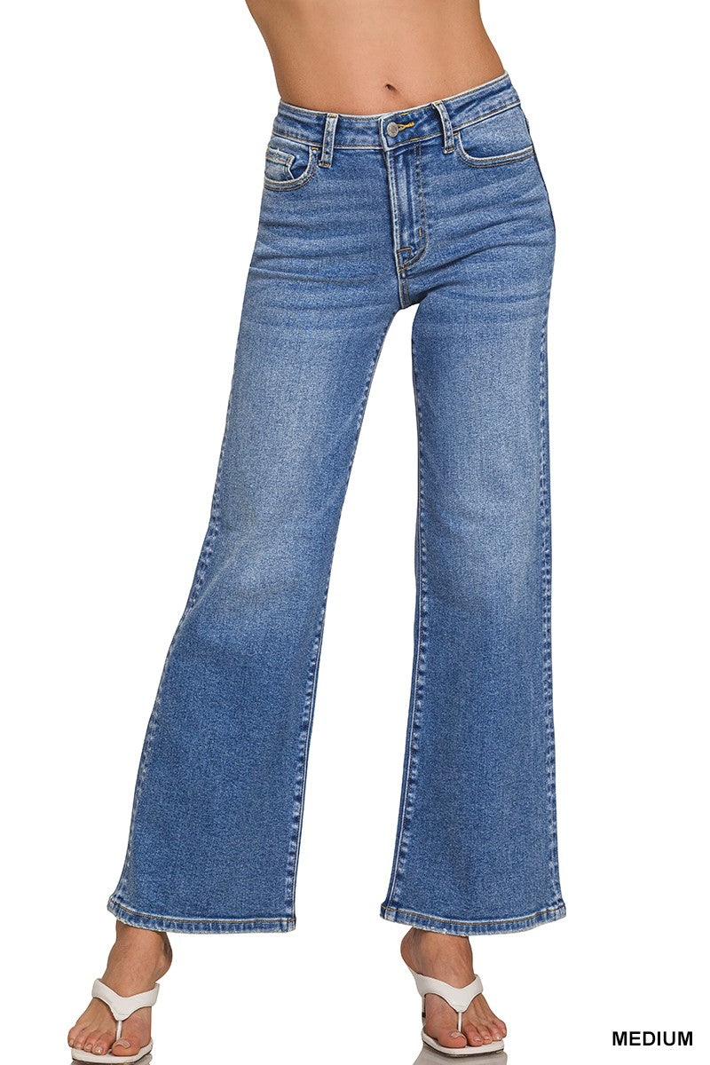 Medium Wash Wide Leg Denim