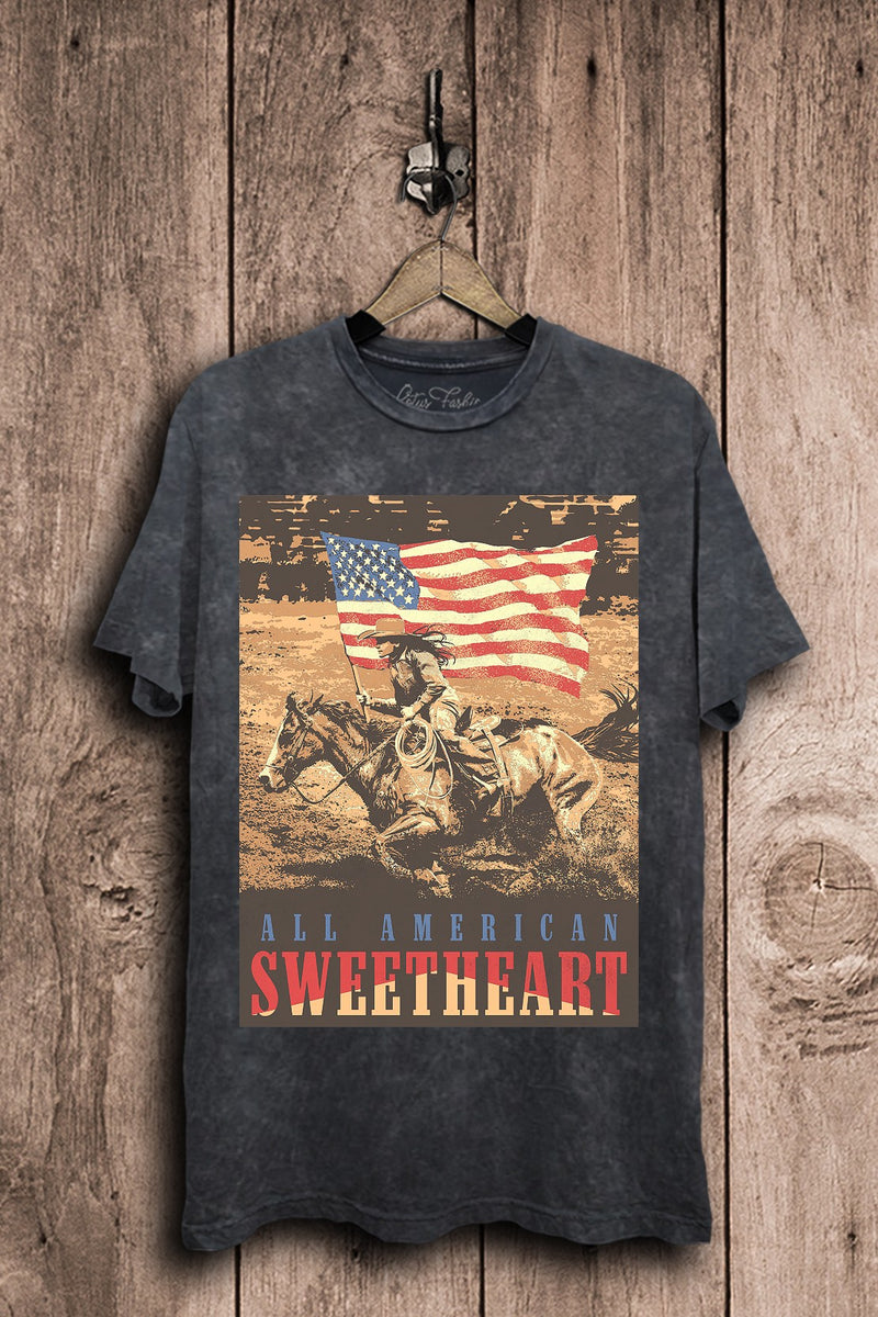 All American Sweetheart Graphic Top