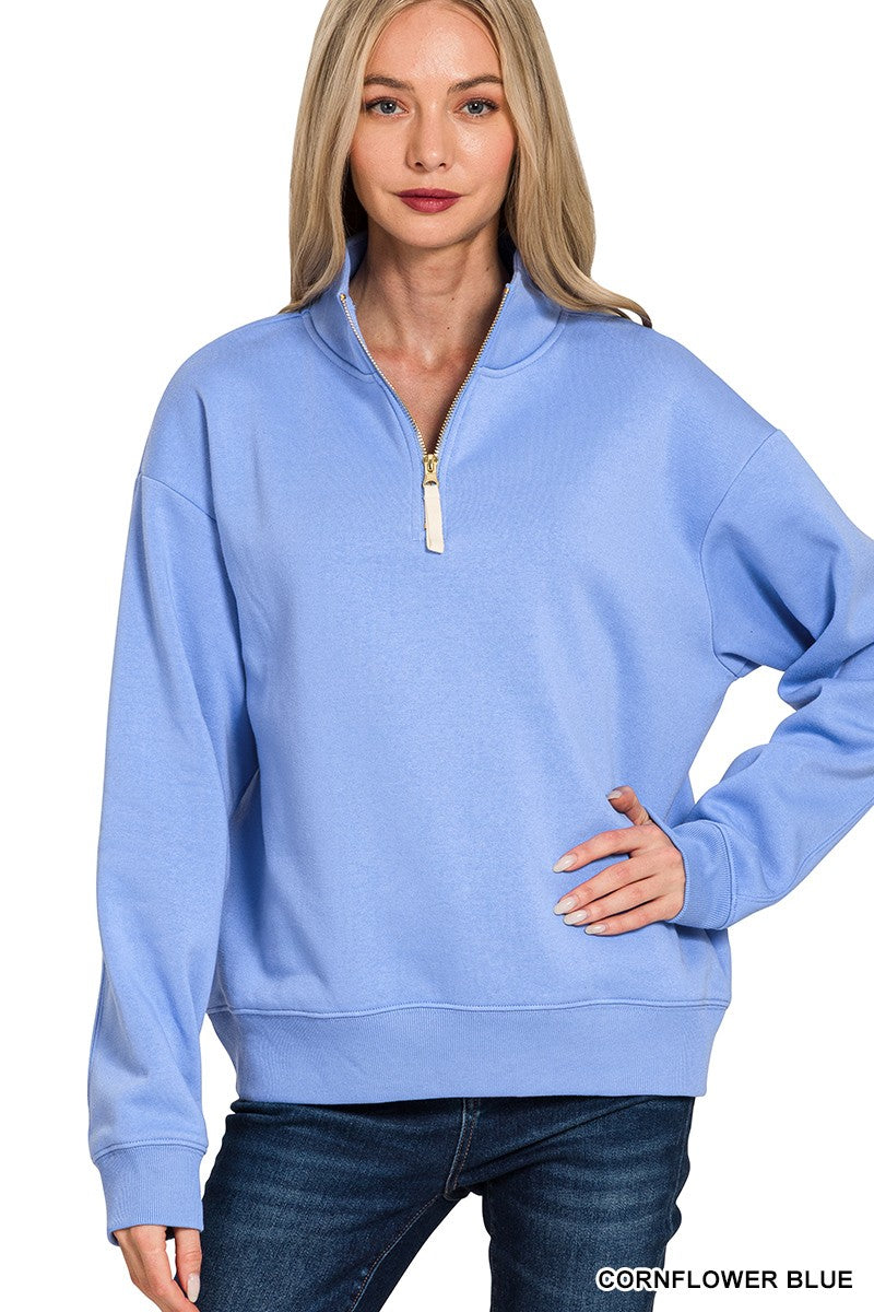 Fleece Half Zip Sweatshirt