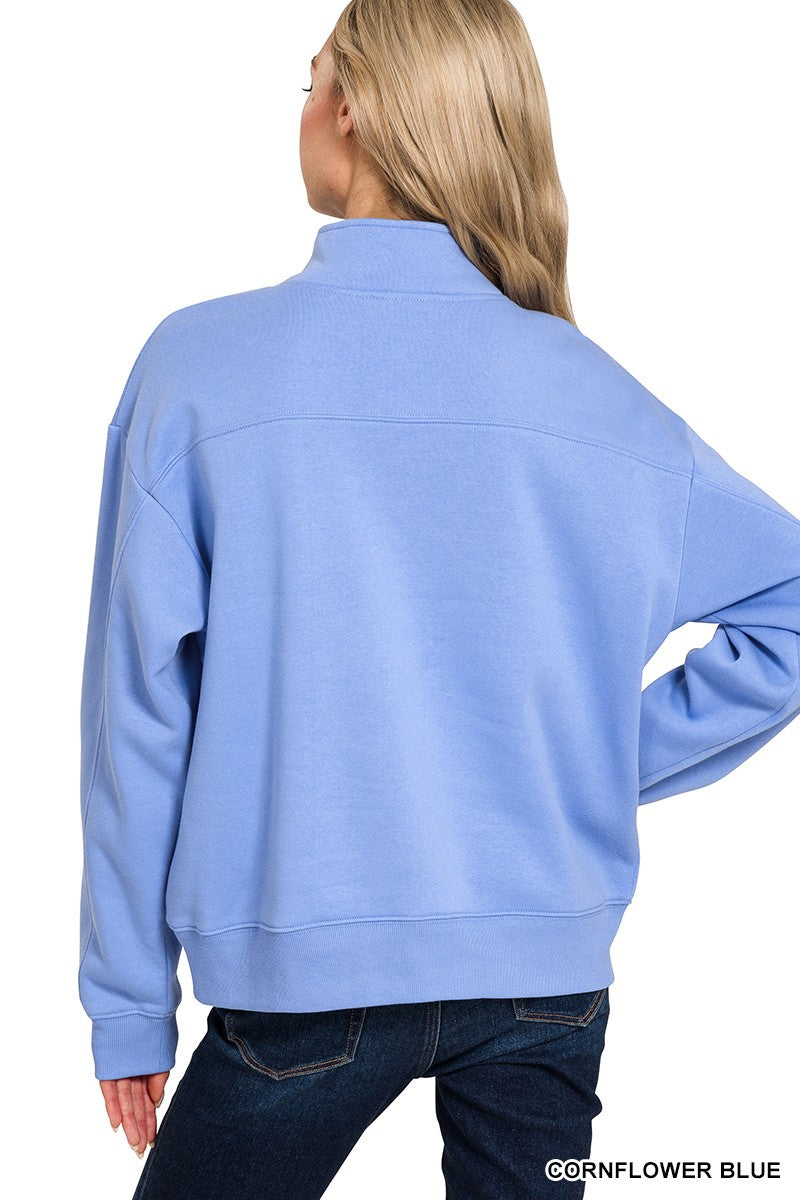 Fleece Half Zip Sweatshirt
