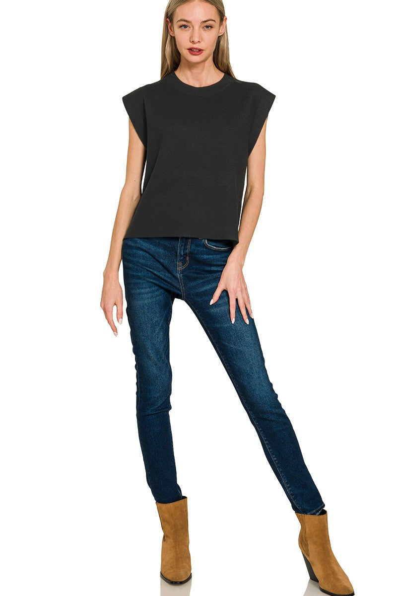 Black Vicose Sweater Shirt