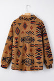 Western Aztec Pattern Fleece Shacket