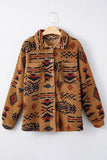 Western Aztec Pattern Fleece Shacket