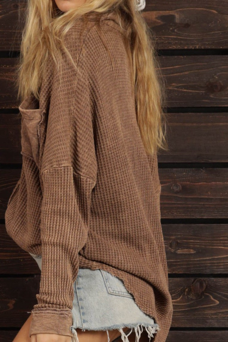 Mineral Dyed Button Down Top