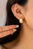 Gold Crescent Hoop Trio Earring Set