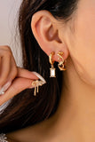 Stone Hoop, Bow Trio Earring Set