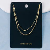 Two Row Layered Chain Necklace