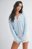 Button Front Cropped Knit Cardigan