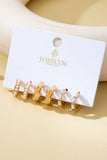 Pearl Rhinestone Multi Hoop Trio Earrings